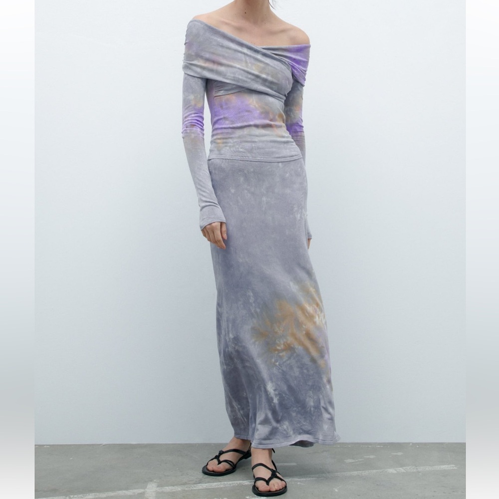 Zara tie dye skirt set